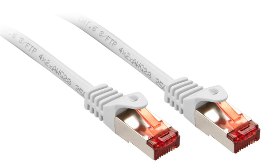 Lindy - Cat.6 S/FTP 0.5m cable de red Blanco 0 5 m Cat6 S/FTP (S-STP)