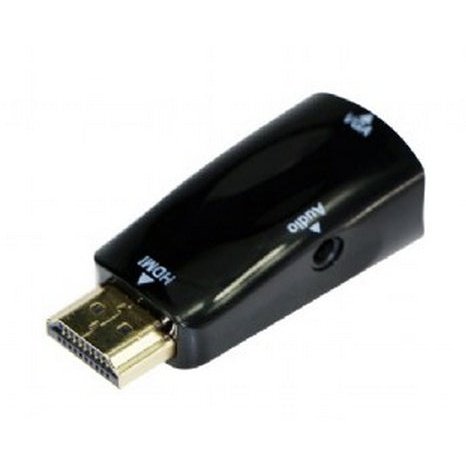 Gembird - A-HDMI-VGA-02 cambiador de género para cable VGA (D-Sub) Negro