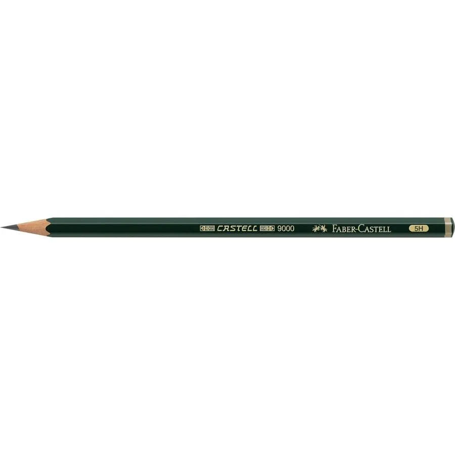 Faber-Castell Castell 9000 Lapiz de Grafito 5H - Mina Resistente a la Rotura - Ecologico 12 pieza(s)