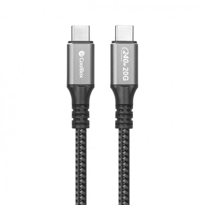 CoolBox - COO-CAB-UC-240W cable USB USB 3.2 Gen 2 (3.1 Gen 2) 1 2 m USB C Gris