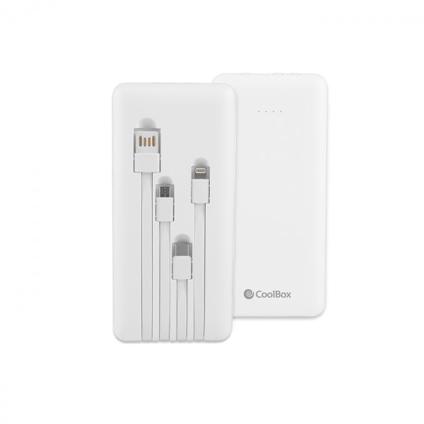 CoolBox - Powerbank 10000mAh con Cables Integrados OmniCHARGE