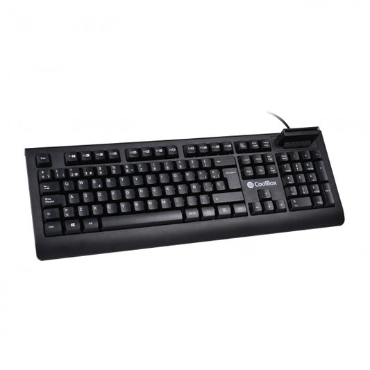 CoolBox - COO-TEC04DNI teclado Oficina USB QWERTY Español Negro