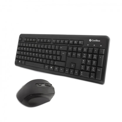 CoolBox - COO-KTR-02W teclado Ratón incluido Oficina RF inalámbrico QWERTY Español Negro