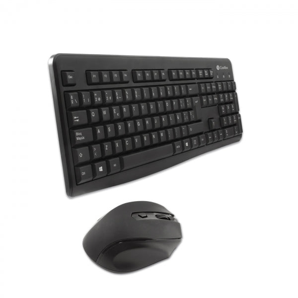 CoolBox - COO-KTR-02W teclado Ratón incluido Oficina RF inalámbrico QWERTY Español Negro