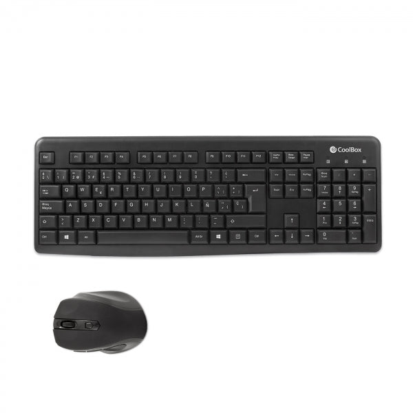 CoolBox - COO-KTR-02W teclado Ratón incluido Oficina RF inalámbrico QWERTY Español Negro