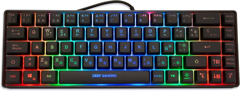 Deep Gaming - mini TM065 teclado Juego USB QWERTY Español Negro