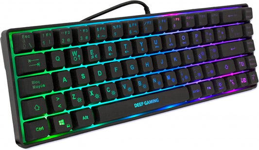 Deep Gaming - mini TM065 teclado Juego USB QWERTY Español Negro