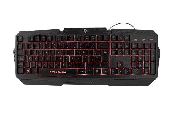 Deep Gaming - Pack gaming DeepX-Wing 2 teclado Ratón incluido USB QWERTY Español Negro