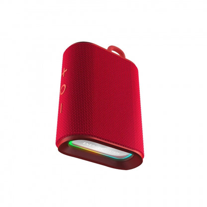 Energy Sistem Altavoz Bluetooth - Hecho con Plastico Reciclado - IPX6 - 12h de Autonomia - Radio FM - Luces LED - Manos Libres - Micro SD - TWS - Color Rojo 1 pieza(s)