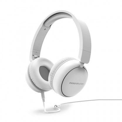 Energy Sistem Auriculares Circumaurales - Diseño Ultraligero - Microfono Integrado - Cable Extraible - Compatibles con Mac/PC/Smartphone/Tablet - Color Blanco 1 pieza(s)