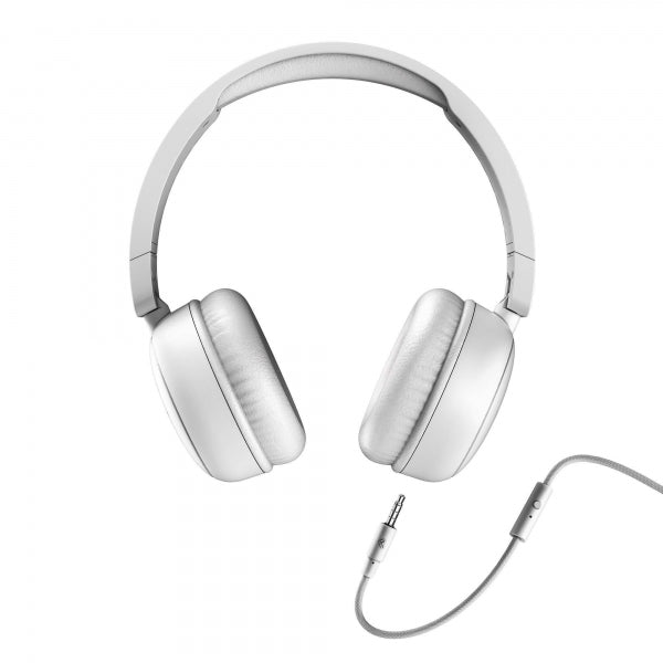 Energy Sistem Auriculares Circumaurales - Diseño Ultraligero - Microfono Integrado - Cable Extraible - Compatibles con Mac/PC/Smartphone/Tablet - Color Blanco 1 pieza(s)