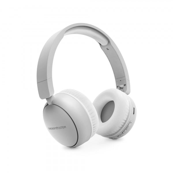 Energy Sistem Auriculares Bluetooth 5.3 - Extensibles y Plegables - Radio FM - Micro SD 128GB - 16h Autonomia - Asistente de Voz - Manos Libres - Color Blanco 1 pieza(s)