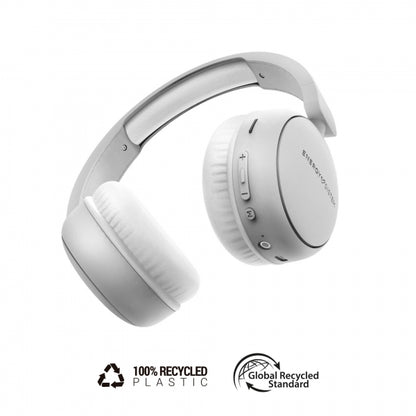 Energy Sistem Auriculares Bluetooth 5.3 - Extensibles y Plegables - Radio FM - Micro SD 128GB - 16h Autonomia - Asistente de Voz - Manos Libres - Color Blanco 1 pieza(s)