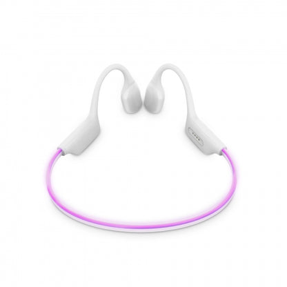 Energy Sistem Auriculares de Conduccion Osea - Bluetooth 5.4 - IPX8 - 8GB Memoria - 11h Autonomia - Carga Rapida - Luces LED - Microfono Integrado - Color Blanco 1 pieza(s)