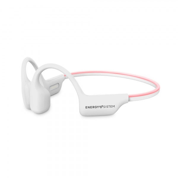 Energy Sistem Auriculares de Conduccion Osea - Bluetooth 5.4 - IPX8 - 8GB Memoria - 11h Autonomia - Carga Rapida - Luces LED - Microfono Integrado - Color Blanco 1 pieza(s)