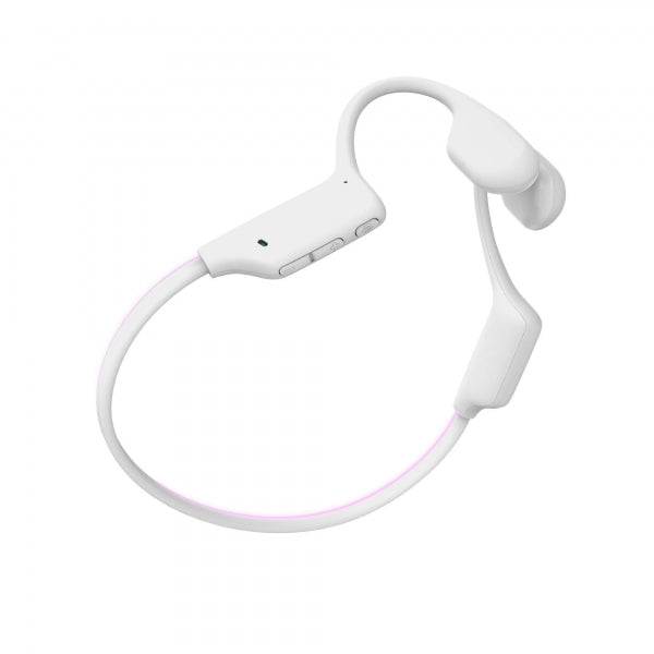 Energy Sistem Auriculares de Conduccion Osea - Bluetooth 5.4 - IPX8 - 8GB Memoria - 11h Autonomia - Carga Rapida - Luces LED - Microfono Integrado - Color Blanco 1 pieza(s)