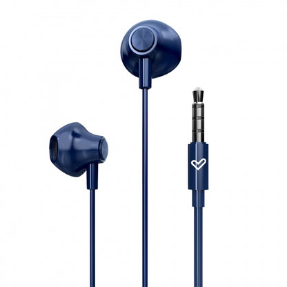 Energy Sistem Auriculares de Boton - Aislamiento Acustico - Microfono Integrado - Control de Reproduccion - Conector Jack 3.5 mm - Cable 120 cm - Color Azul 1 pieza(s)