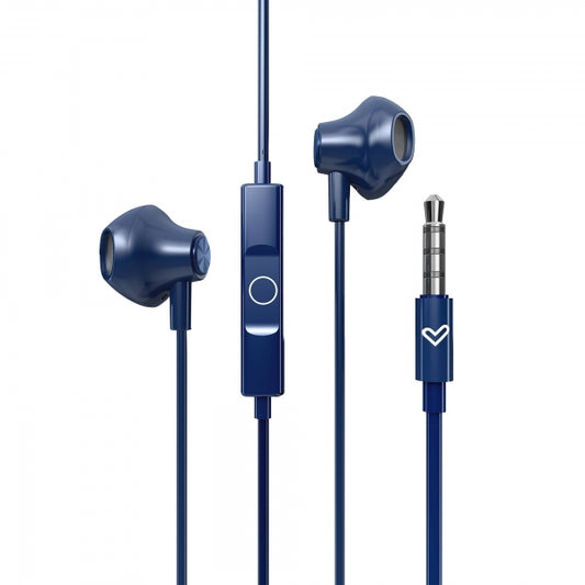 Energy Sistem Auriculares de Boton - Aislamiento Acustico - Microfono Integrado - Control de Reproduccion - Conector Jack 3.5 mm - Cable 120 cm - Color Azul 1 pieza(s)