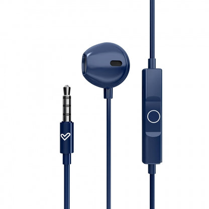 Energy Sistem Auriculares de Boton - Aislamiento Acustico - Microfono Integrado - Control de Reproduccion - Conector Jack 3.5 mm - Cable 120 cm - Color Azul 1 pieza(s)