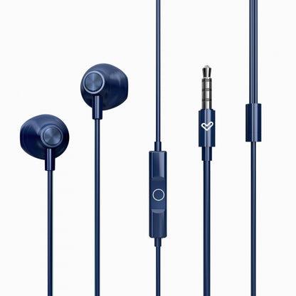 Energy Sistem Auriculares de Boton - Aislamiento Acustico - Microfono Integrado - Control de Reproduccion - Conector Jack 3.5 mm - Cable 120 cm - Color Azul 1 pieza(s)