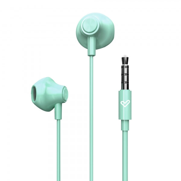 Energy Sistem Auriculares de Boton - Aislamiento Acustico - Microfono Integrado - Control de Reproduccion - Conector Jack 3.5 mm - Cable 120 cm. - Color Verde 1 pieza(s)