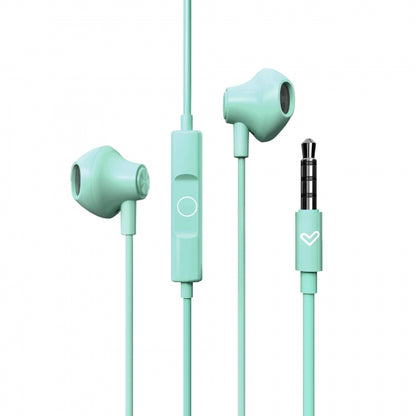 Energy Sistem Auriculares de Boton - Aislamiento Acustico - Microfono Integrado - Control de Reproduccion - Conector Jack 3.5 mm - Cable 120 cm. - Color Verde 1 pieza(s)