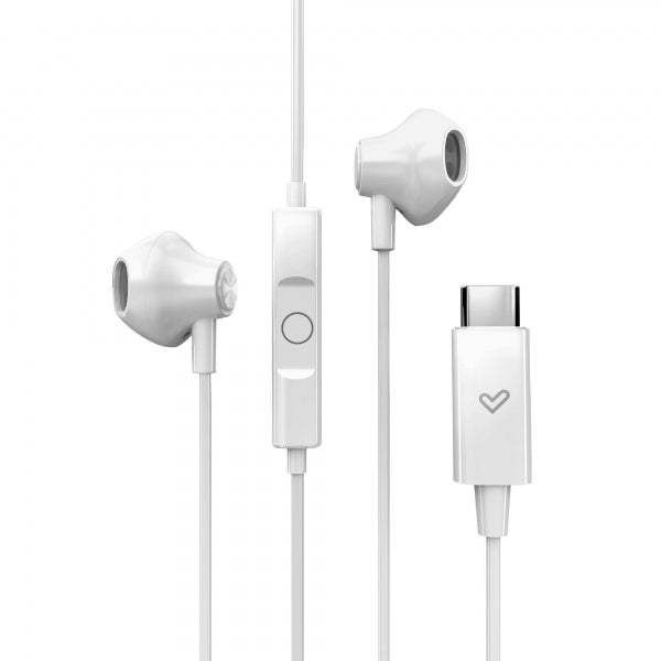 Energy Sistem Auriculares - Sonido HD - Conexion Tipo C - Microfono Integrado - Control de Reproduccion - Ligeros y Comodos - Packaging Reciclado - Color Blanco 1 pieza(s)