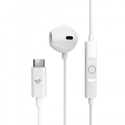 Energy Sistem Auriculares - Sonido HD - Conexion Tipo C - Microfono Integrado - Control de Reproduccion - Ligeros y Comodos - Packaging Reciclado - Color Blanco 1 pieza(s)