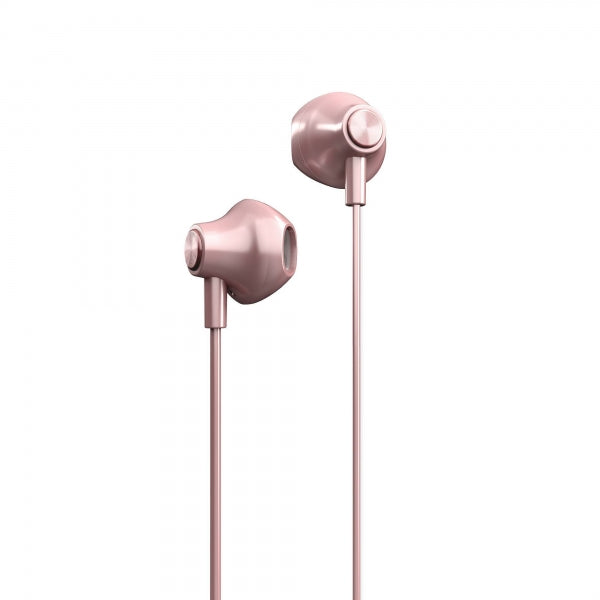 Energy Sistem Auriculares de Boton - Sonido HD - Conexion Tipo C - Microfono Integrado - Control de Reproduccion - Cable 120 cm - Packaging Reciclado - Color Rosa 1 pieza(s)