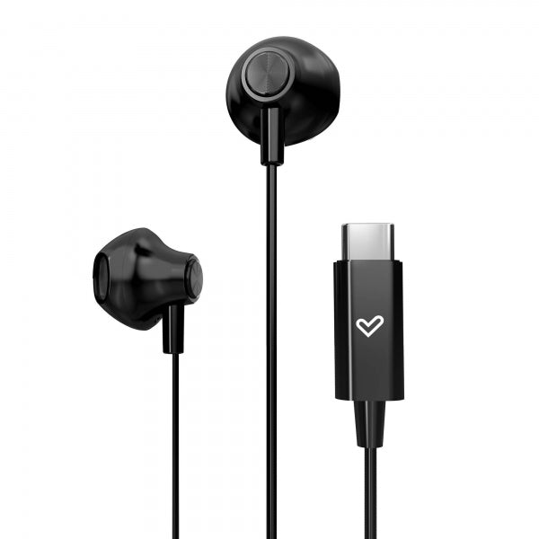 Energy Sistem Auriculares de Boton - Sonido HD - Conexion Tipo C - Microfono Integrado - Control de Reproduccion - Cable 120 cm - Packaging Reciclado - Color Negro 1 pieza(s)