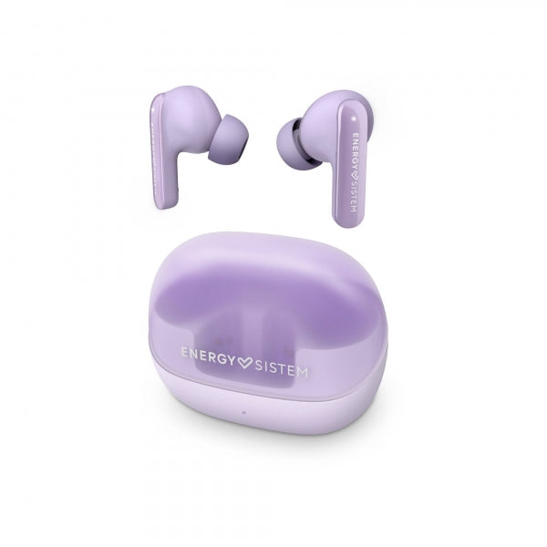 Energy Sistem Auriculares ANC - Cancelacion de Ruido - 25h Autonomia - Bluetooth 5.4 - Resistencia IPX4 - Materiales Reciclados - Color Morado 1 pieza(s)