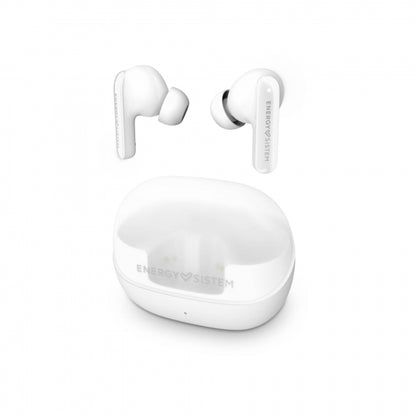 Energy Sistem Auriculares ANC -30dB - Quad Mic - Bluetooth 5.4 - 25h Autonomia - IPX4 - Plastico Reciclado - Color Blanco 1 pieza(s)