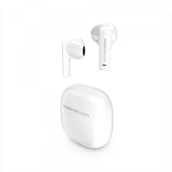 Energy Sistem Auriculares True Wireless - Bluetooth 5.4 - 20h Autonomia - Graves Profundos - Materiales Reciclados - Asistente de Voz Integrado - Color Blanco 1 pieza(s)