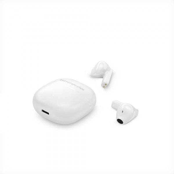 Energy Sistem Auriculares True Wireless - Bluetooth 5.4 - 20h Autonomia - Graves Profundos - Materiales Reciclados - Asistente de Voz Integrado - Color Blanco 1 pieza(s)