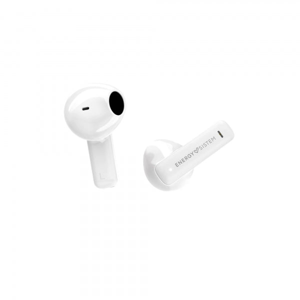 Energy Sistem Auriculares True Wireless - Bluetooth 5.4 - 20h Autonomia - Graves Profundos - Materiales Reciclados - Asistente de Voz Integrado - Color Blanco 1 pieza(s)