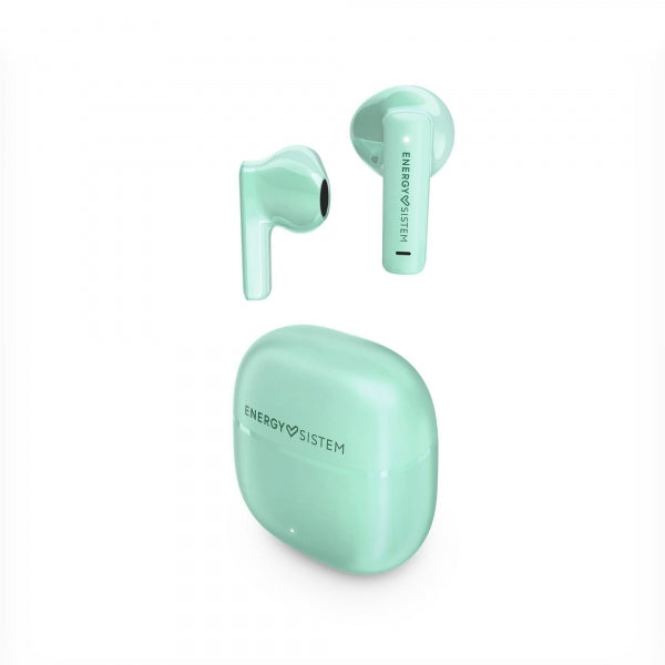 Energy Sistem Auriculares True Wireless - Bluetooth 5.4 - Graves Profundos - 20h Autonomia - Materiales Reciclados - Asistente de Voz Integrado - Color Verde 1 pieza(s)