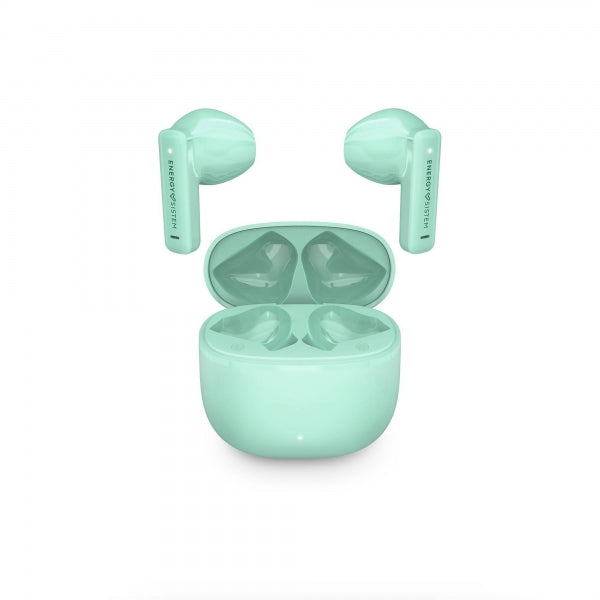 Energy Sistem Auriculares True Wireless - Bluetooth 5.4 - Graves Profundos - 20h Autonomia - Materiales Reciclados - Asistente de Voz Integrado - Color Verde 1 pieza(s)