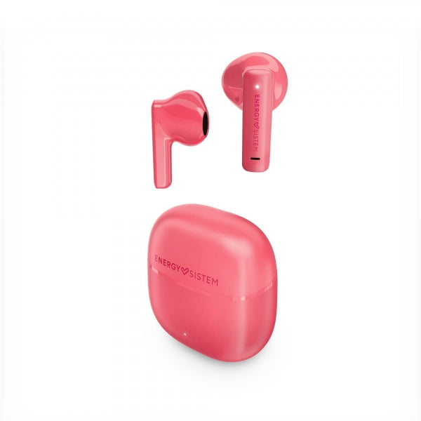 Energy Sistem Auriculares True Wireless - Bluetooth 5.4 - 20h Autonomia - Graves Profundos - Materiales Reciclados - Asistente de Voz Integrado - Color Rojo 1 pieza(s)