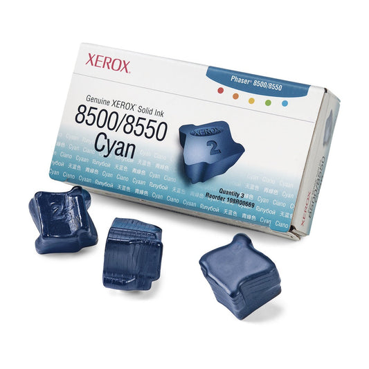 Xerox - Tinta sólida cián de marca 8500/8550 (3 barras)