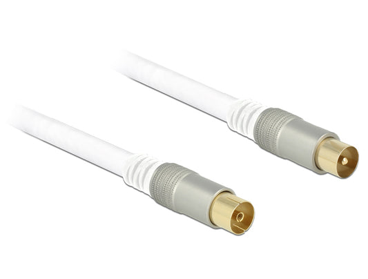 DeLOCK - 5m RG-6/U cable coaxial RG-6/U IEC Blanco