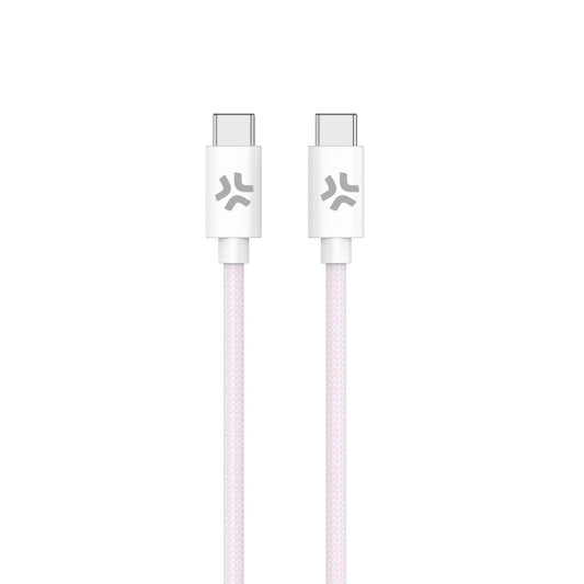 Celly - USBCUSBCCOTTPK cable USB 1 5 m USB C Rosa  Blanco