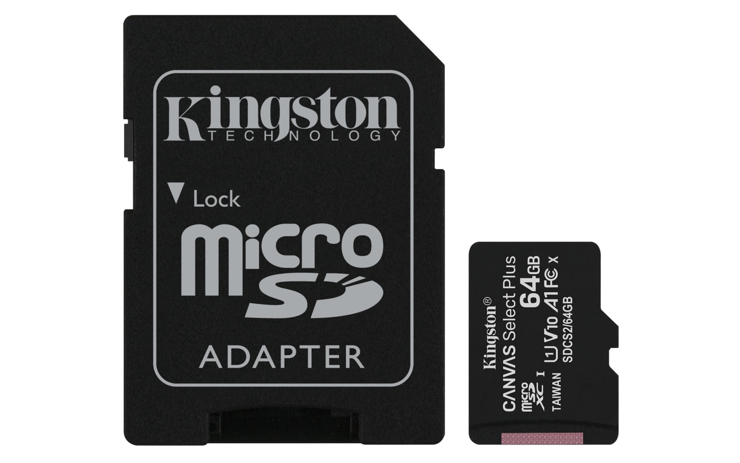 Kingston Tarjeta Micro SDXC 64GB Clase 10 100MB/s Canvas Select Plus + Adaptador SD 1 pieza(s)