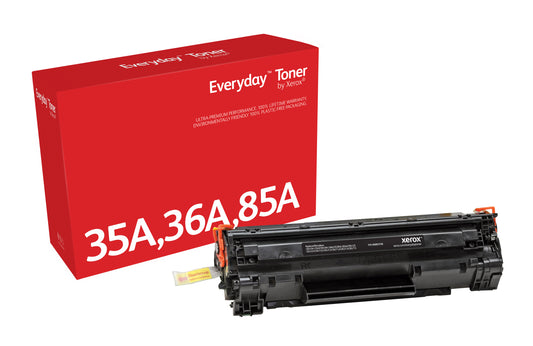 Everyday El tóner ™ Negro de Xerox es compatible con HP 35A 36A 85A (CB435A/ CB436A/ CE285A), Capacidad estándar