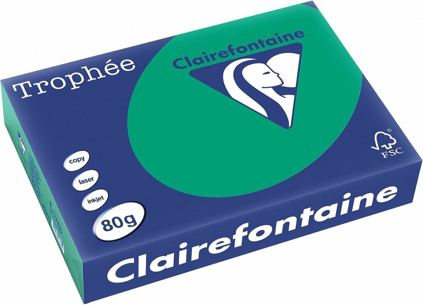 Clairefontaine - Trophée papel para impresora de inyección de tinta A4 (210x297 mm) 500 hojas Verde