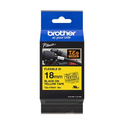 Brother TZE-FX641 cinta para impresora de etiquetas Negro sobre amarillo TZ