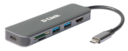 D-Link - DUB-2327 base para portátil y replicador de puertos Alámbrico USB Tipo C Gris