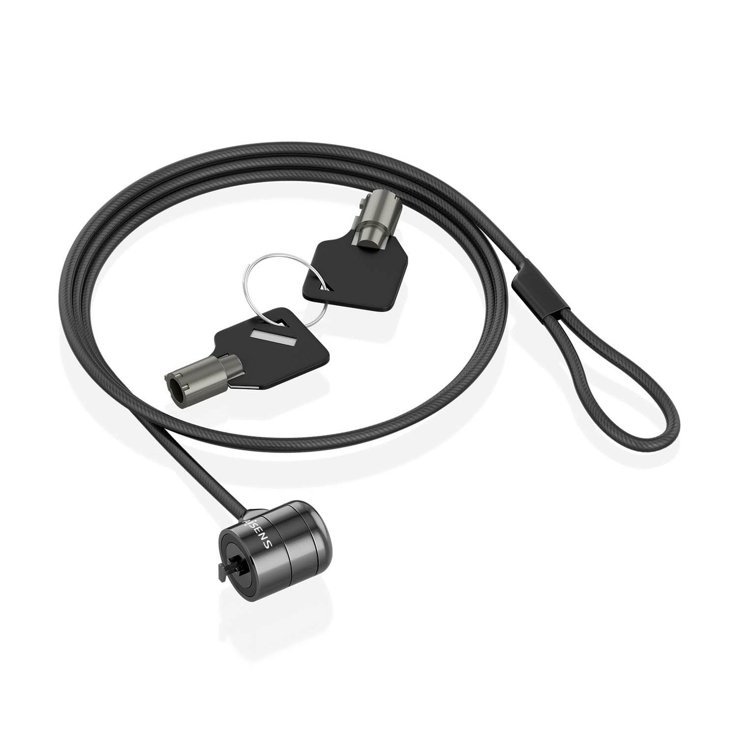 AISENS - Cable de seguridad con cerradura de llave para ordenador  monitor  portátil 1.5m