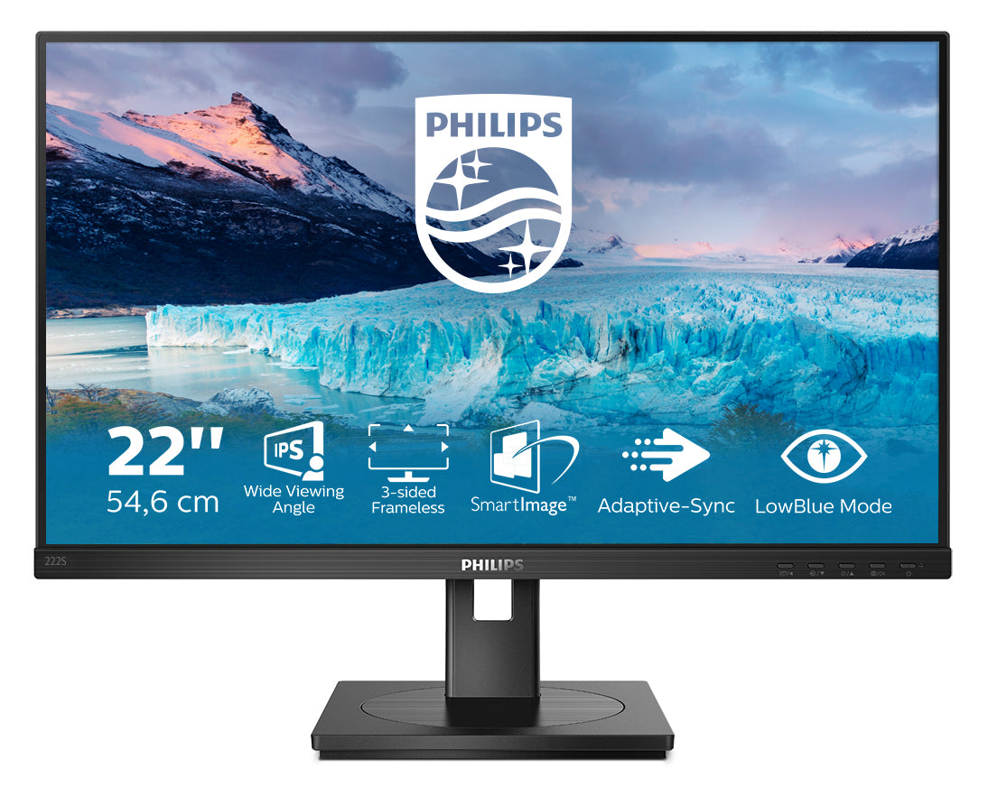 Philips - S Line 222S1AE/00 pantalla para PC 54 6 cm (21.5") 1920 x 1080 Pixeles Full HD LCD Negro