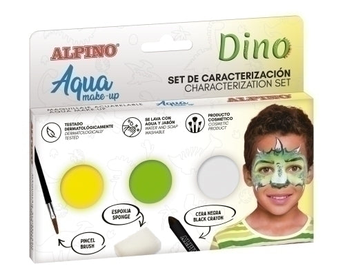 MAQUILLAJE ALPINO MAKE-UP POLVERA AQUA SET DE CARACTERIZACION DINO