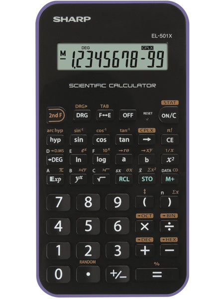 Sharp - EL-501X calculadora Bolsillo Calculadora científica Negro  Violeta